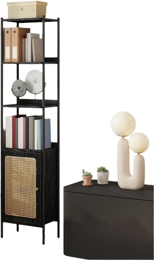 Boekenkast 6 niveaus Hoge plank stand -off plank ruimtebesparend 30 cm x 40 cm x 174 7 cm