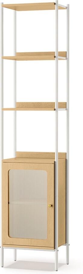 Boekenkast 6 niveaus – Met pc –kunststofdeur – Modern – Hoogwaardige Kwaliteit