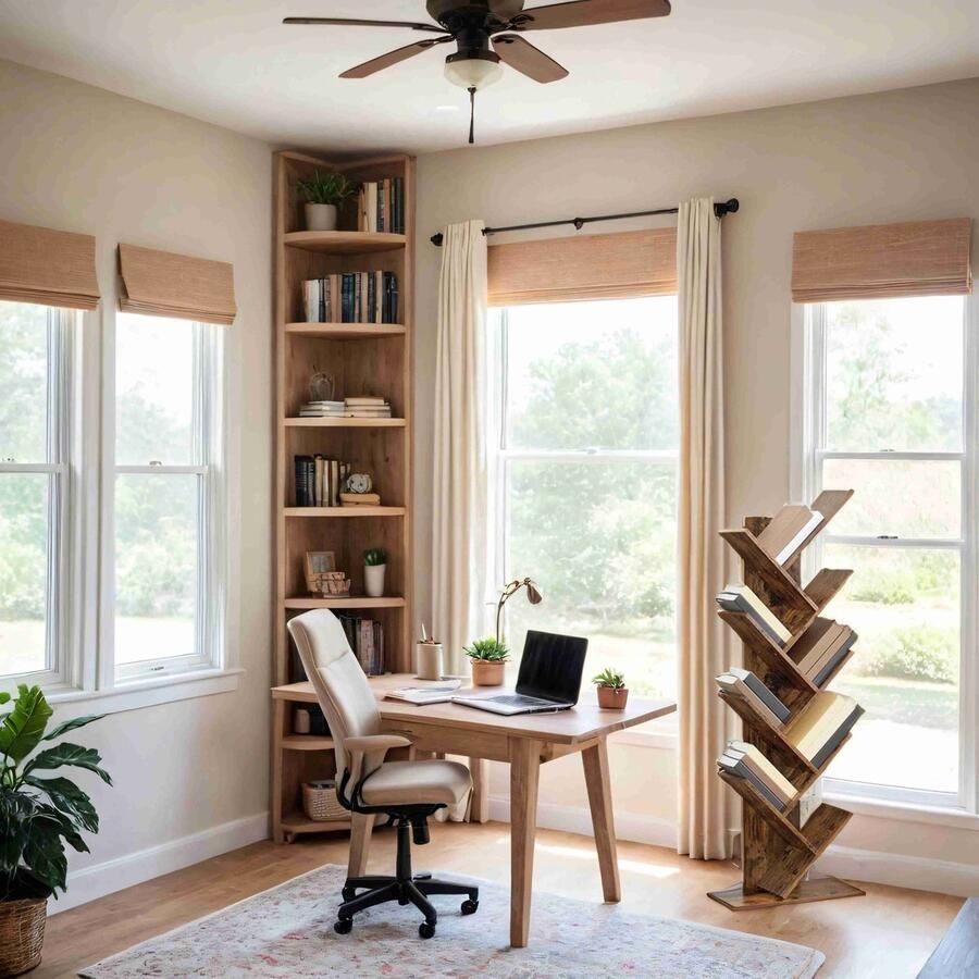 Boekenkast 9 niveaus staande plank in boomvorm hoekplank om ruimte te besparen