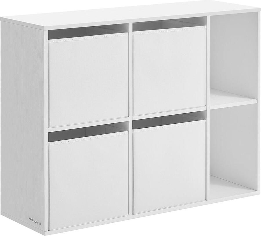 Boekenkast Boekenplank Opbergmeubel Ruimtebesparend 27cm x 83cm x 61 6cm Wit