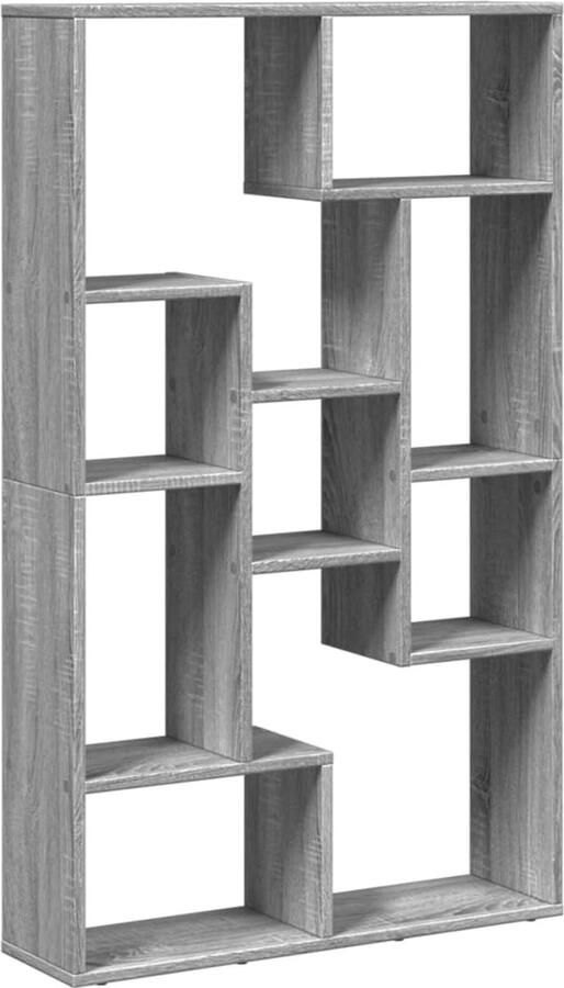VidaXL Boekenkast 72x20x120 5 cm bewerkt hout grijs sonoma eikenkleurig