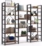 Boekenkast Industrieel Wandkast Wandrek Kast 185 x 170 x 27 cm - Thumbnail 2