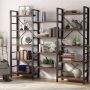 Boekenkast Industrieel Wandkast Wandrek Kast 185 x 170 x 27 cm - Thumbnail 1
