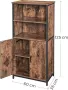 Boekenkast Kantoorplank Keukenkast met 2 open vakken Plankniveau verstelbaar in kast multifunctioneel Industrieel design vintage bruin-zwart LSC66BX - Thumbnail 1
