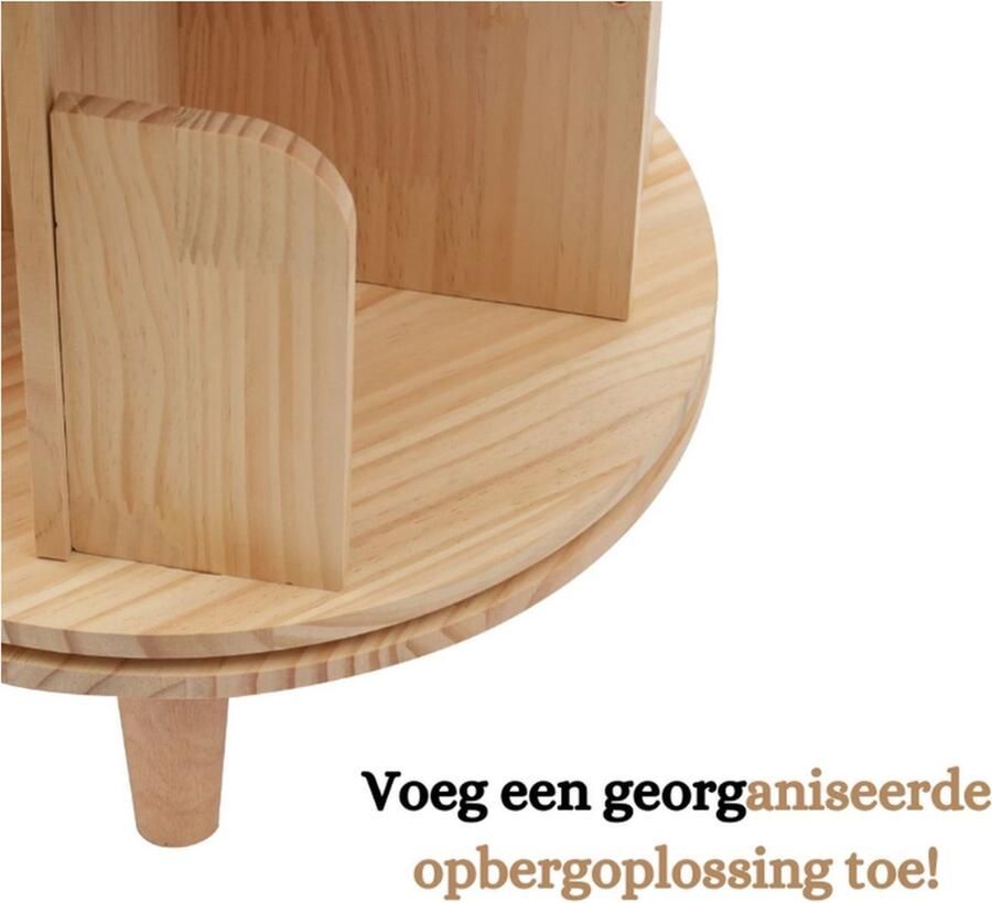 Boekenkast Kind 134 x 46 x 46 Cm Boekenrek 4 Laags Kinderkamer Hout - Foto 2