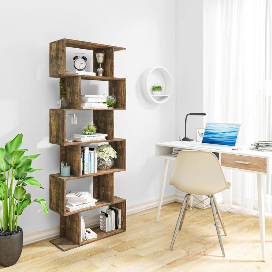 Boekenkast Kind Boekenrek – Boekenplanken – Boekenstandaard Kinderkamer 160x23x60 Cm Hout Bruin