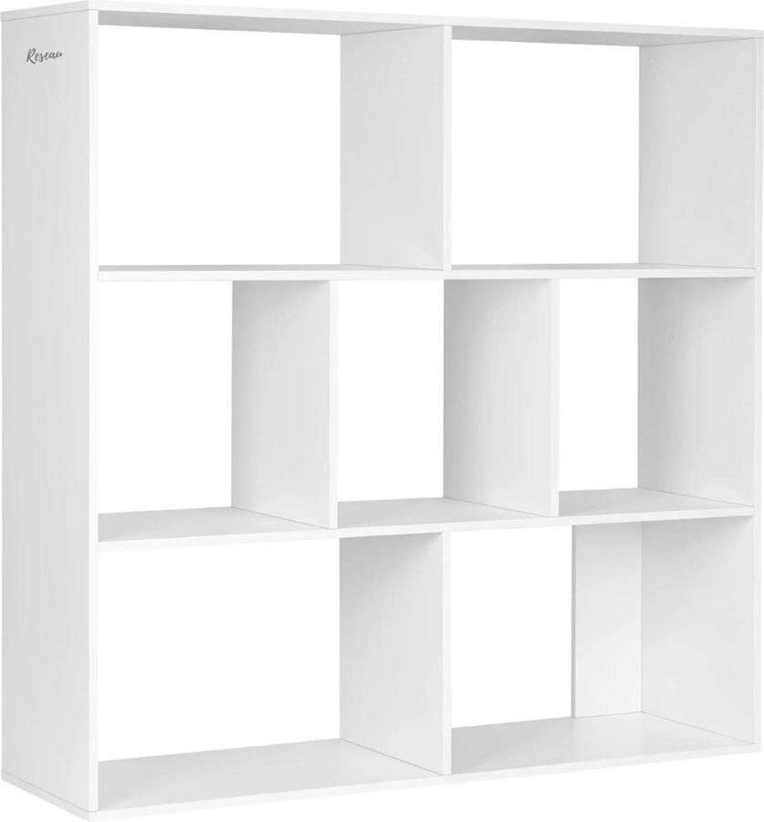 Boekenkast Kind Boekenrek – Boekenplanken Boekenstandaard Kinderkamer 5 Lade's – 100x100x30 Cm Hout Wit