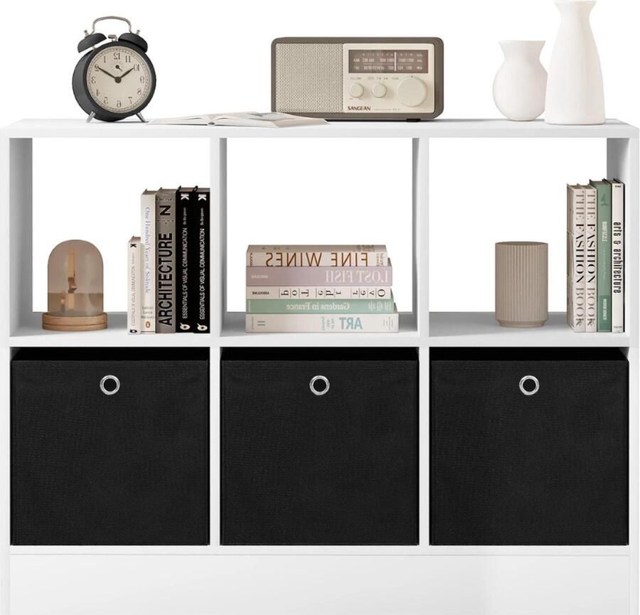 Boekenkast Kind Boekenrek – Speelgoedkast Boekenplanken – Boekenstandaard Opbergkast Kinderen Kinderkamer Speelgoed 80x60x30 Cm Hout