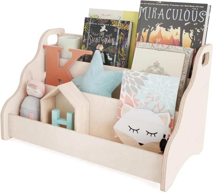 Boekenkast kinderkamer praktische opbergruimte 1 stuk multiplex