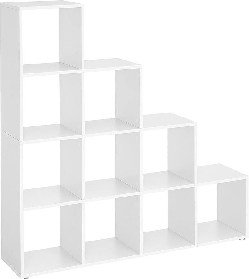 Boekenkast met 10 open vakken Ideaal voor decoratie en opberging in woonkamer slaapkamer en studeerkamer