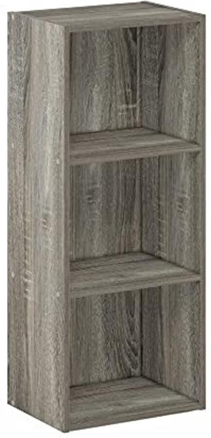 Boekenkast met 3 niveaus in Frans eiken stijl Ruimtebesparend en multifunctioneel