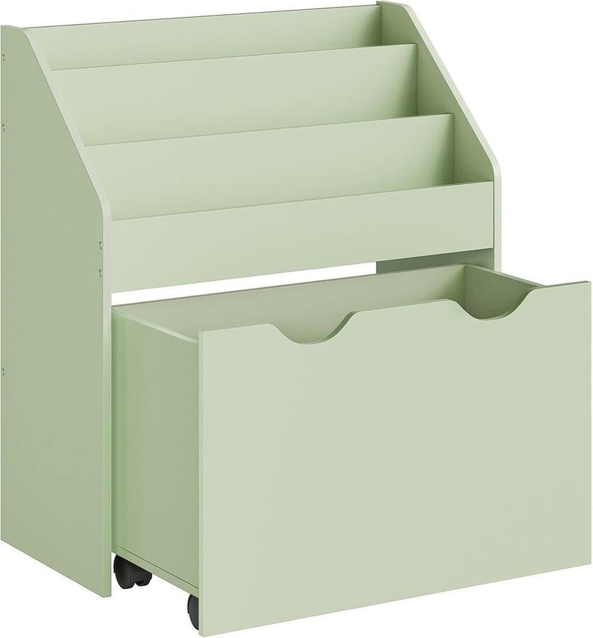 3-laags rollende boekenkast Draagbare plank Opbergorganisator op wielen Veelzijdig en ruimtebesparend 90 cm x 40 cm x 80 cm