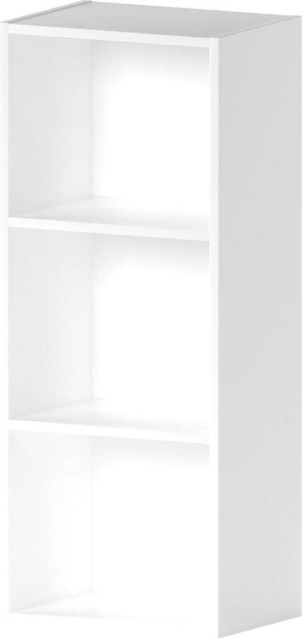 Boekenkast met 3 planken Wit hout Kantoor en woonkamer Oxford stijl