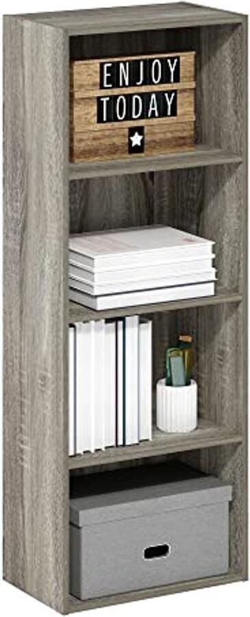 Boekenkast met 4 Niveaus en Open Plank voor Ruimtebesparing