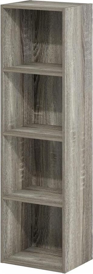 Boekenkast met 4 niveaus Open plank Frans eiken Pasir Boekenkast kind