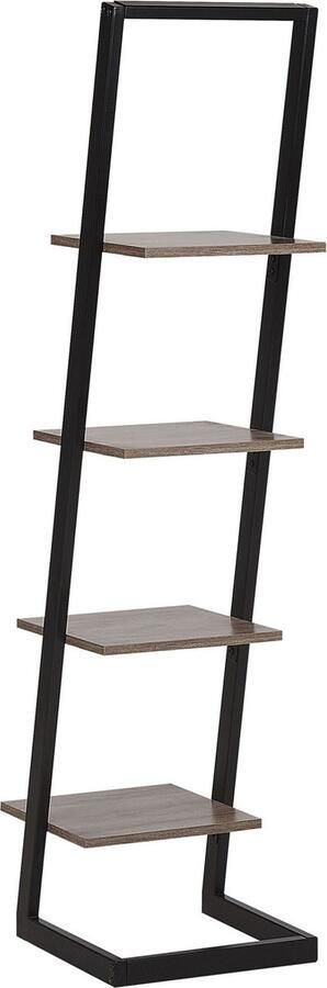 Beliani Boekenkast met 4 planken JOPLIN 143 cm Zwart - Foto 2