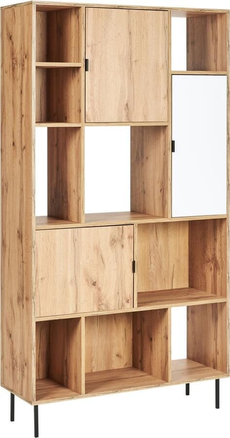 Beliani Boekenkast met 5 planken AMOS 185 cm Lichtbruin