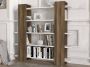 Vente-unique Boekenkast met 5 planken Naturel en wit ZORYN L 120 cm x H 120 cm x D 19.5 cm - Thumbnail 3