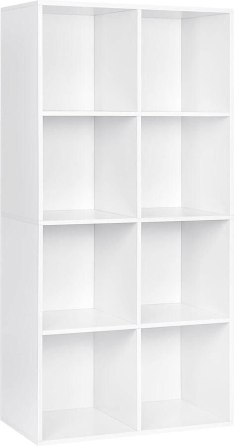 Boekenkast met 8 Compartimenten Moderne Opbergplank voor Woonkamer Slaapkamer en Kantoor 60x29 5x121 cm