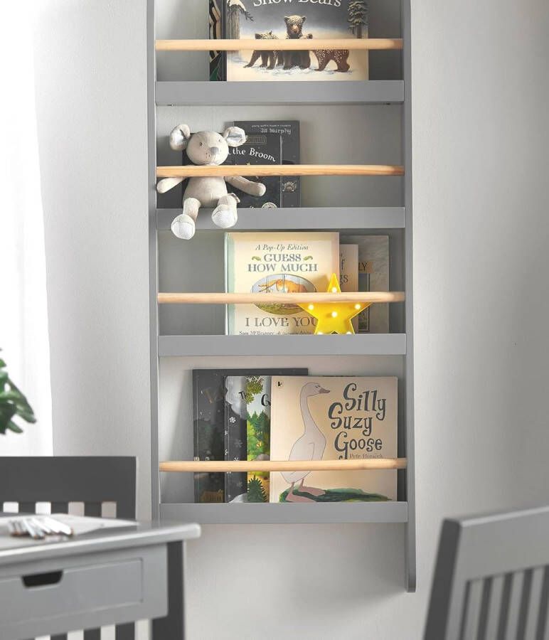 PolkaHome Boekenkast modern wall decoration decoratie bookcase-12 x 50 x 118 cm