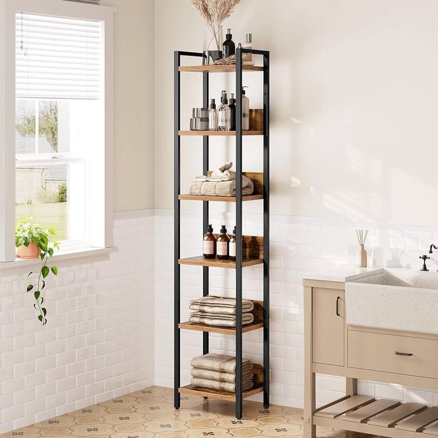 Boekenkast Stijlvol en Ruimtebesparend 1 stuk Hout