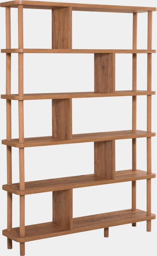 Boekenkast Stijlvolle Dennen Hout Ruime Afmetingen 28x120x168.50 cm Perfect voor elke Woonkamer