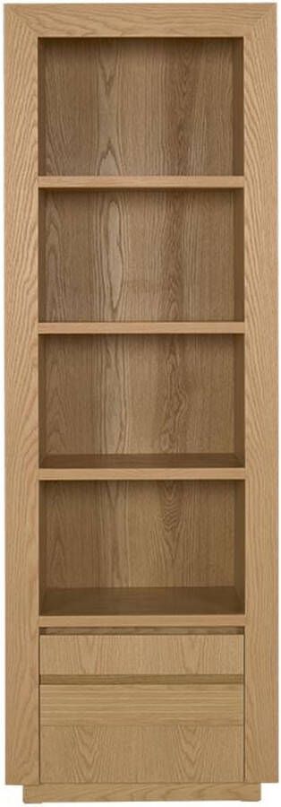 Boekenkast SYMPHONIE 4 legplanken 1 deur Geoliede eik L 65 cm x H 190 cm x D 40 cm
