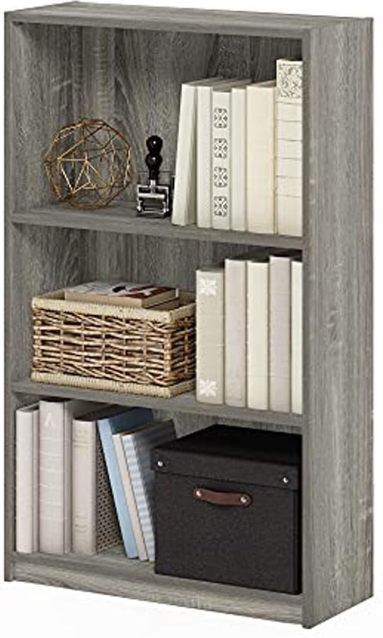 Boekenkast van Hout in Franse Eik Grijs Stijlvolle en Ruimtebesparende Oplossing