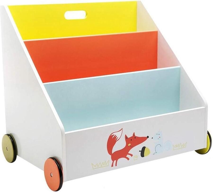 Boekenkast voor kinderen van 1 5 jaar oud wit klein boekenrek hangvak boekenopslag met wielen Boekenkast kind