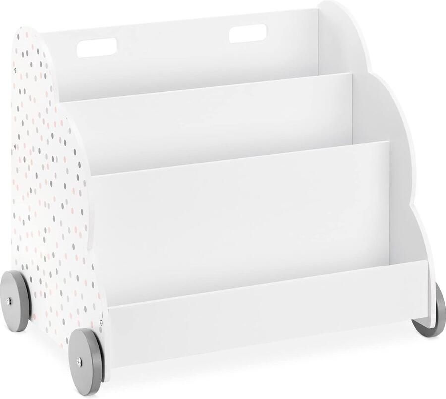 Boekenkast voor Kinderkamer Opgeruimd en Kindvriendelijk 1 stuk Wit met gekleurde stippen 60 x 51 x 40 cm