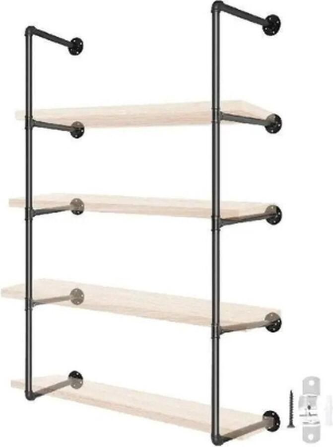 BBV Boekenkastbeugel Boekenplank Wandplank Boekenrek Boekenplanken Zwevend 3 St 4 laags Wandontage Planken niet inbegrepen