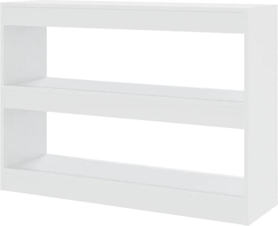 Boekenkast kamerscherm 100x30x72 cm wit