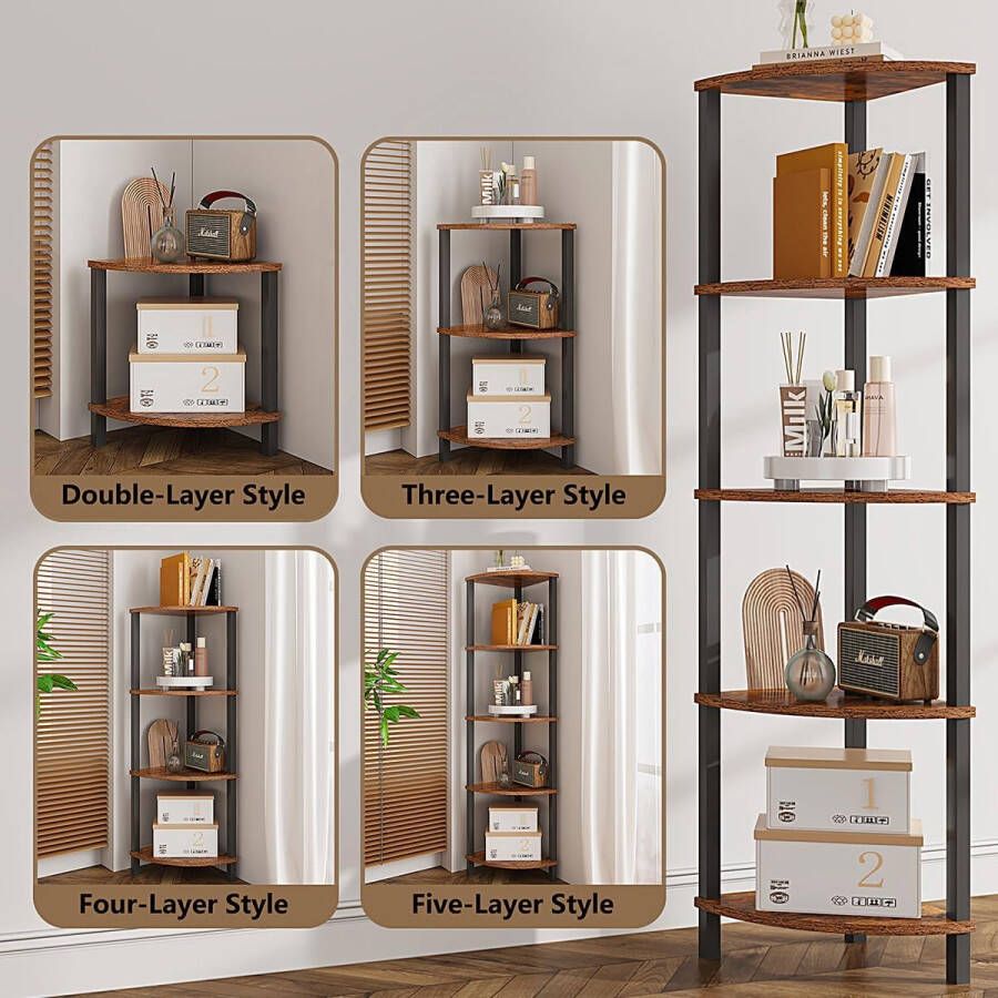 Boekenplank kunstzinnige moderne boekenkast boekenrek opbergrek planken boekenhouder organizer voor boeken ‎30 x 30 x 135.5 cm;