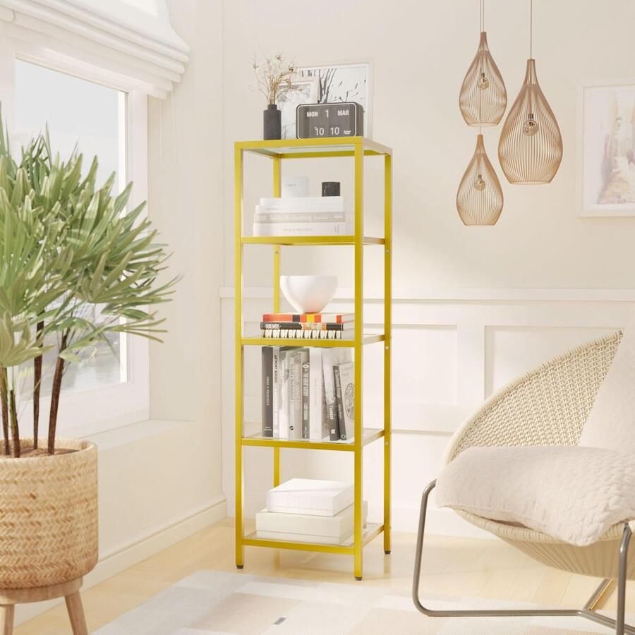 Boekenplank kunstzinnige moderne boekenkast boekenrek opbergrek planken boekenhouder organizer voor boeken ‎35 x 30 x 123 cm;