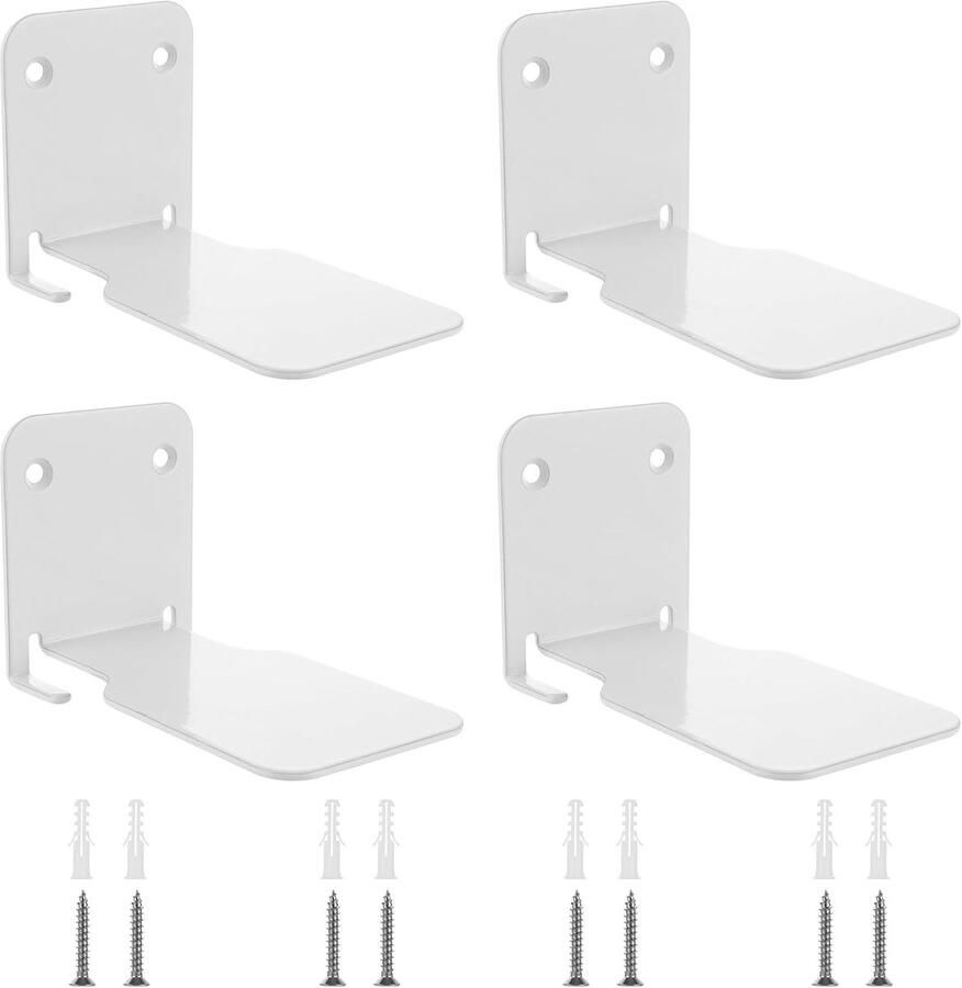 4 stuks boekenrek voor aan de muur zwevend rek met schroeven onzichtbare boekenkast voor slaapkamer werkkamer kantoor school bibliotheek