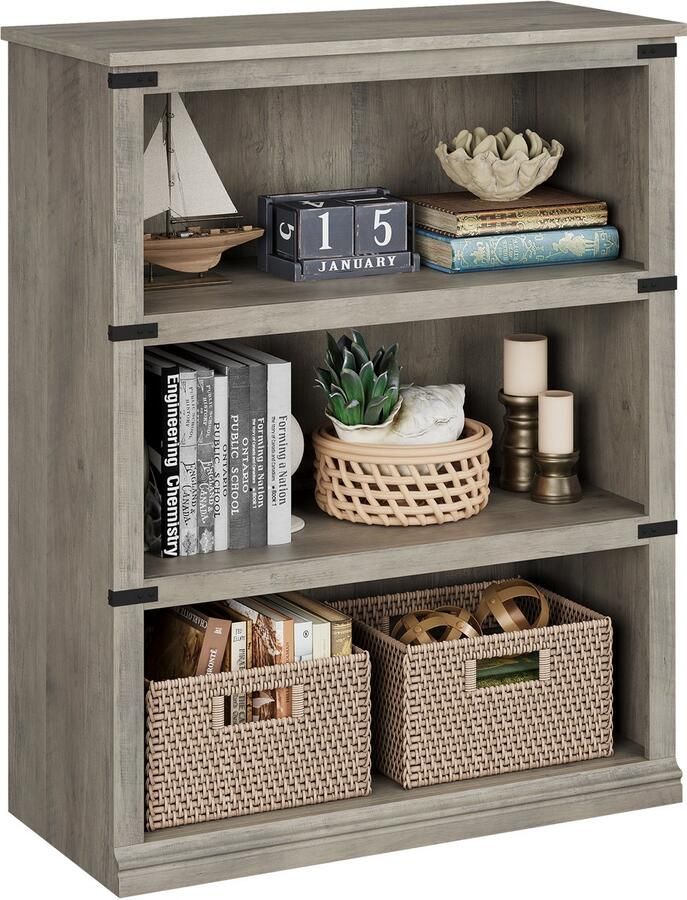 Boekenplanken Boekenkasten Staande 5 Lagen Display Opslag Planken 70 inch Hoge Boekenkast Houten 5 Planken Boekenkast voor Thuiskantoor Woonkamer Slaapkamer (40.0 H x 31.5 B x 12.2 D)