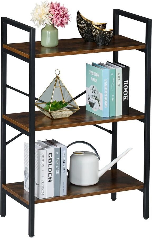 Boekenrek industrieel 122 x 60 x 32 cm - Foto 3