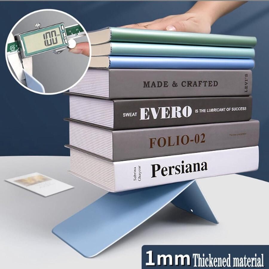 Boekenstandaard Metaal Blauw 4 Stuks Kantoor Thuis Bibliotheek