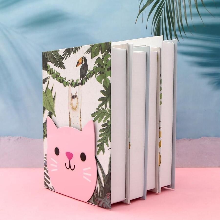 Boekensteun Mooie Roze Kat Kinderen Boeken Eindigt Cartoon Metalen Boekensteunen Bureau School Bibliotheek Decoratie Boekenplank Kerst Verjaardag Terug naar School