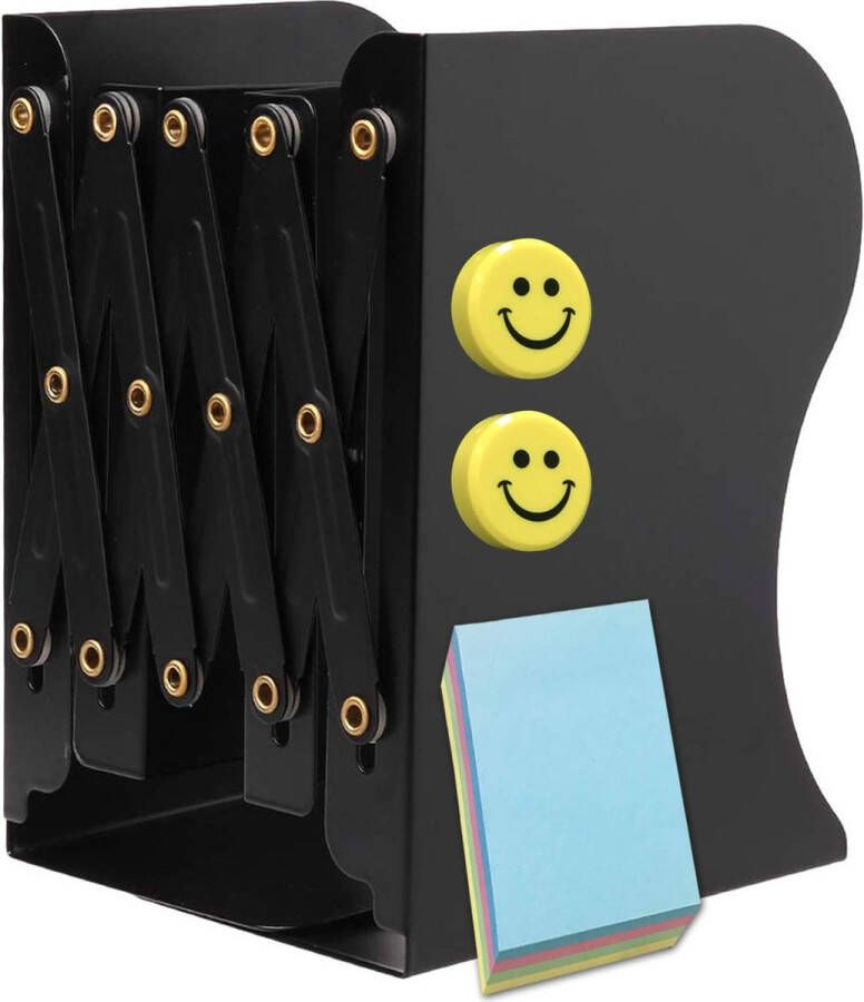 Boekensteun verstelbare boekensteunen metalen boekenhouder voor kinderen antislip boekensteunen boekenstandaard boekensteunen voor bureau boekenplank kantoor (zwart)