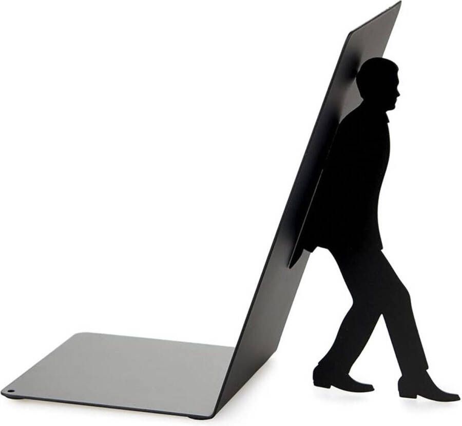 Boekensteun voor boekenkast in de vorm van een grappige assistent