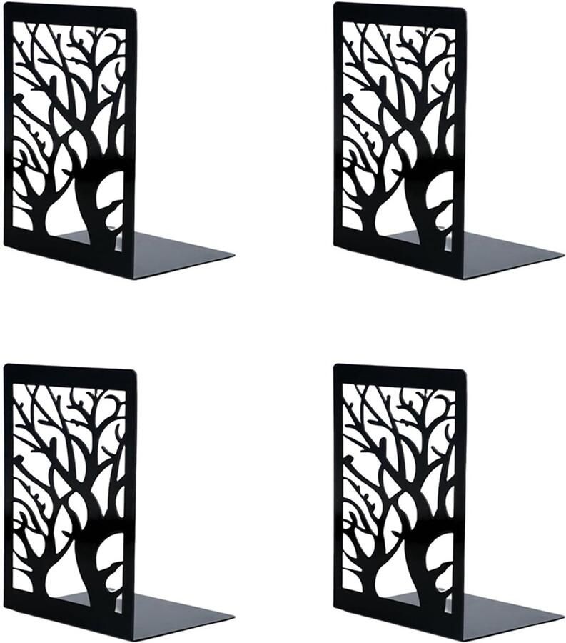 Boekensteunen 2 stuks (1 paar) in een stijlvol boomvormig ontwerp antislipvoet stevige constructie ideaal voor bureaus boekenplanken en werkplekdecoratie