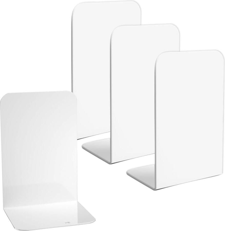 Boekensteunen 4 stuks boekensteun wit voor leesstandaard muziekstandaard boekensteunen voor kantoor school thuis bibliotheek (4)