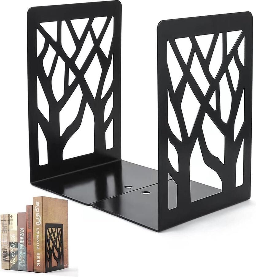Boekensteunen Home Decoratief Metalen Plankhouder voor Boekenkast Zwart book ends