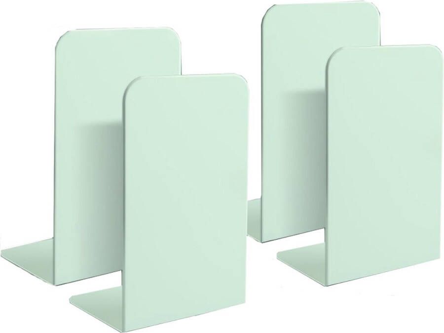 Boekensteunen metaal groen 4 stuks boekenstandaard voor leesstandaard muziekstandaard boekensteunen voor kantoor school thuis bibliotheek