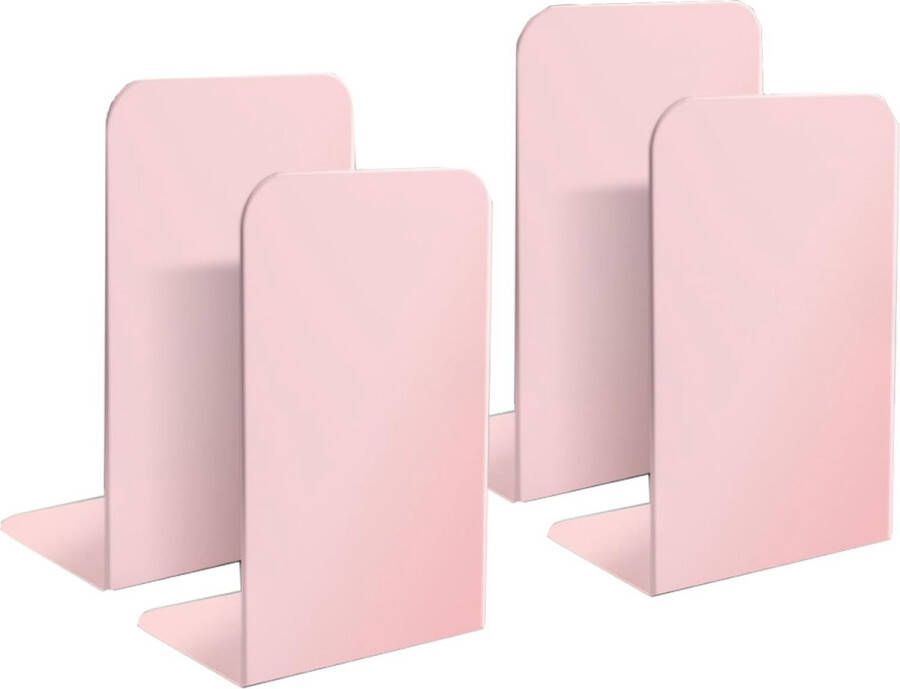 Boekensteunen metaal roze 4 stuks boekenstandaard voor leesstandaard muziekstandaard boekensteunen voor kantoor school thuis bibliotheek