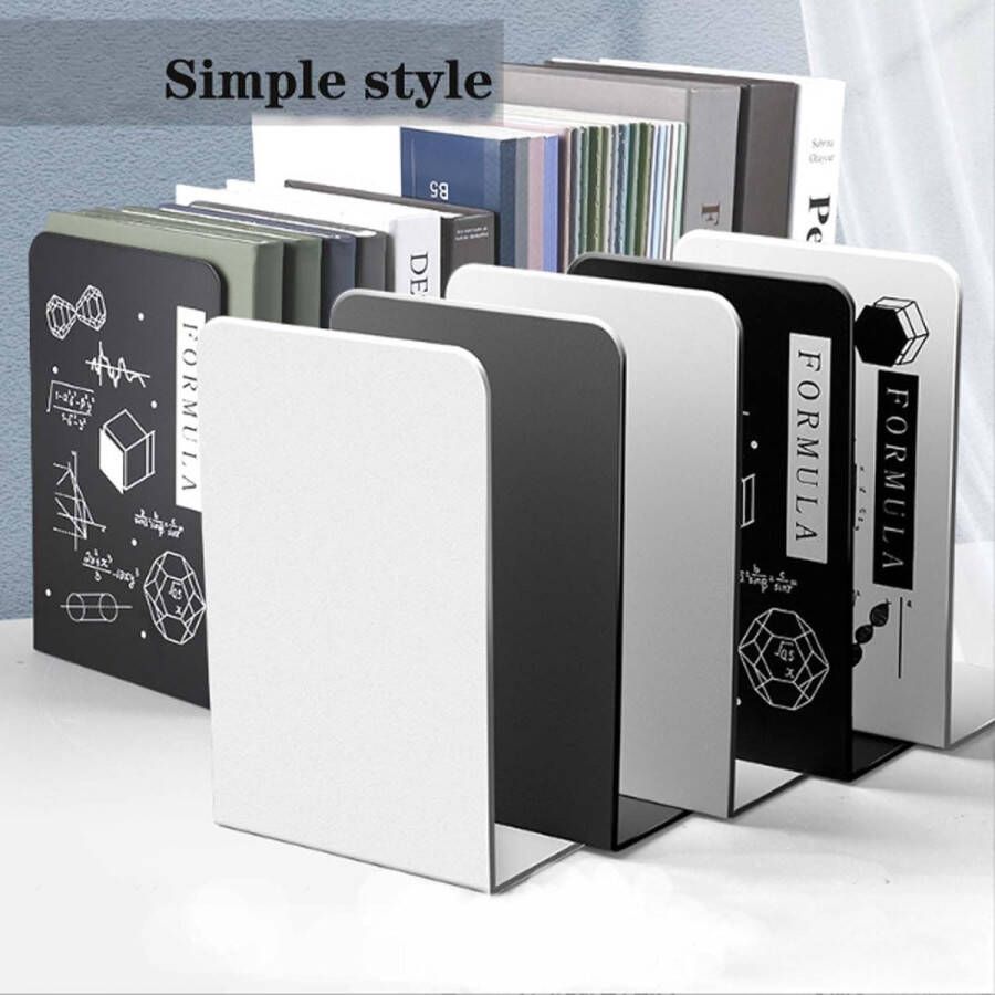 Boekensteunen metaal zwart 4 stuks boekhouder leesstandaard boekenstandaard voor leesstandaard muziekstandaard boekensteunen voor kantoor school thuis bibliotheek