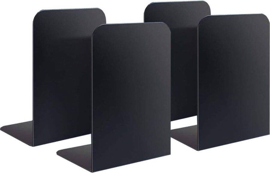 Boekensteunen metaal zwart 4 stuks boekhouder leesstandaard boekenstandaard voor leesstandaard muziekstandaard boekensteunen voor kantoor school thuis bibliotheek - Foto 2