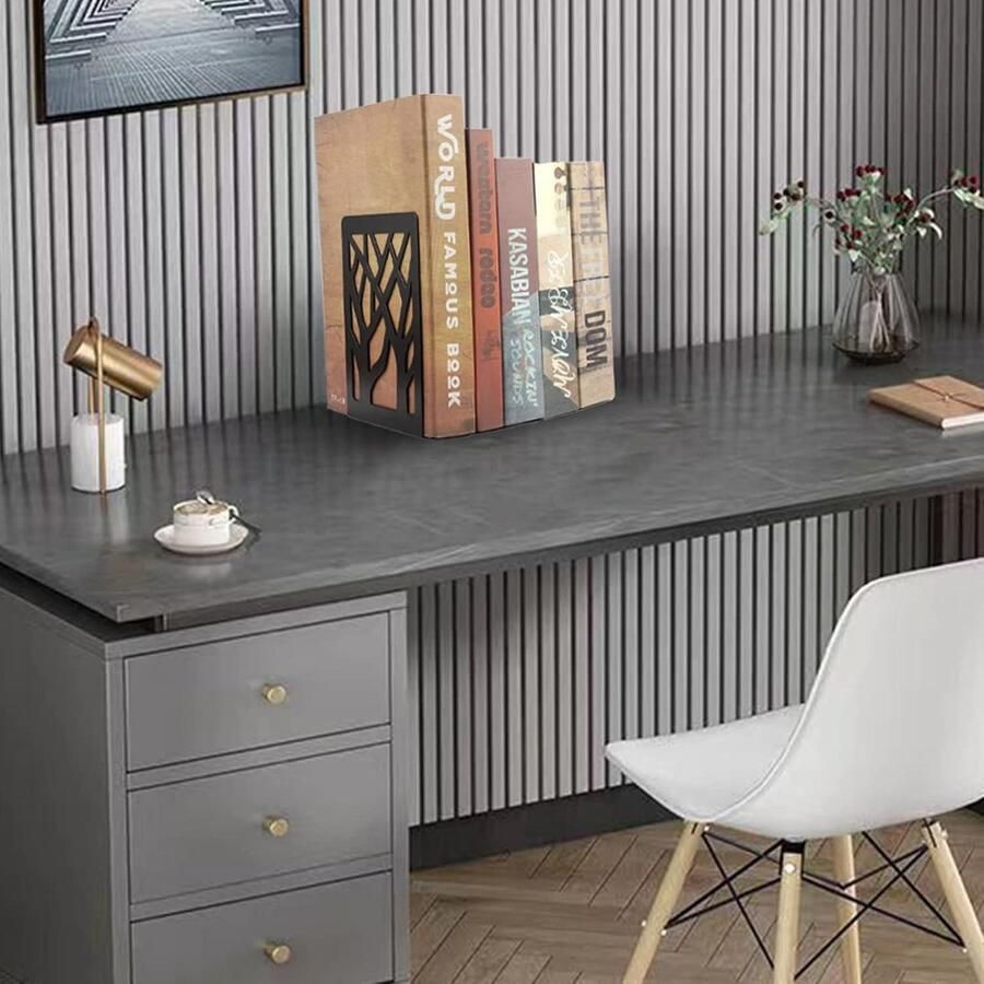 Boekenuiteinden Boekensteunen Metalen Boekensteunen voor Boekenkast Zwart boekensteun