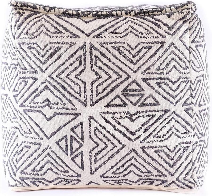 Boheemse poef kubushoes 50 cm ambachtelijke kamerdecoratie Boho Chic Ottomaanse met fringe zithoekaccessoires